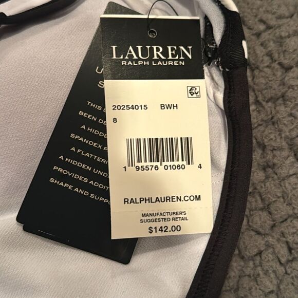 Lauren Ralph Lauren Halter Top Striped Swimsuit Size 6 NWT - Picture 6 of 10